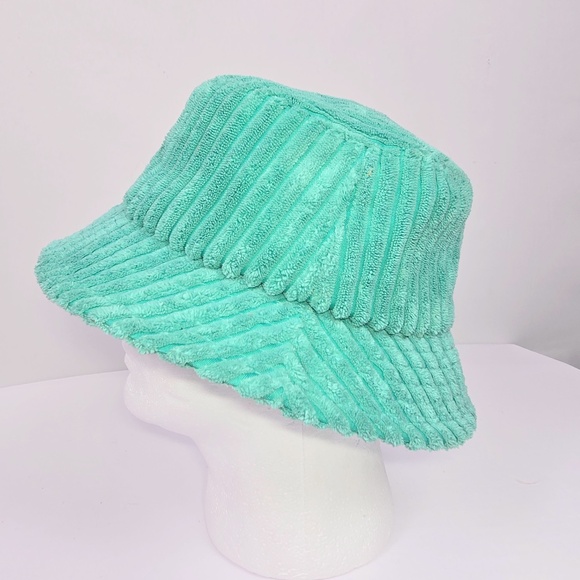 Urban Outfitters Bucket Hat Light Aqua Big Corduroy Unisex New Without Tag - Picture 1 of 6